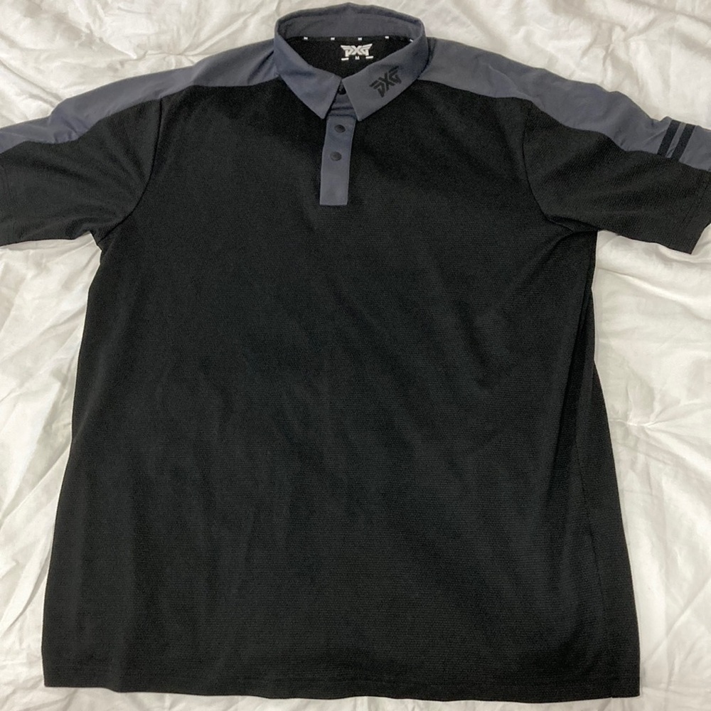 PXG Men’s Short Sleeve Shoulder Trim Polo Medium